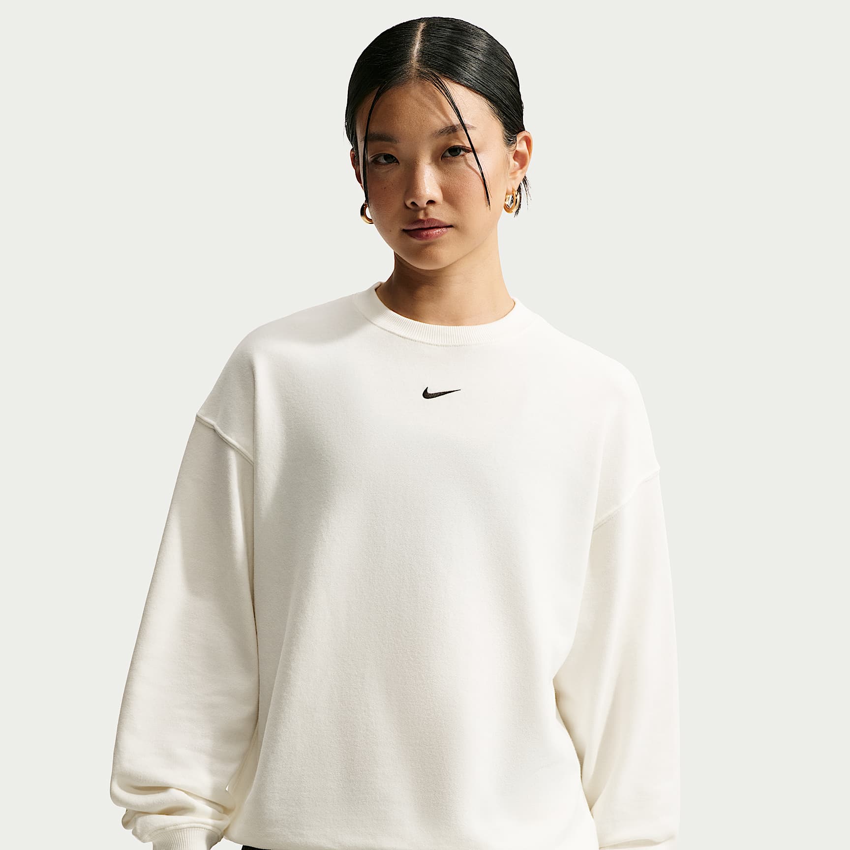 Nike Studio Fleece Lightweight Women's Oversized Crew-Neck
